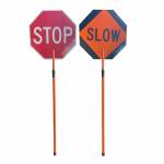 24" H.I. Reflective Stop/Slow with Pole